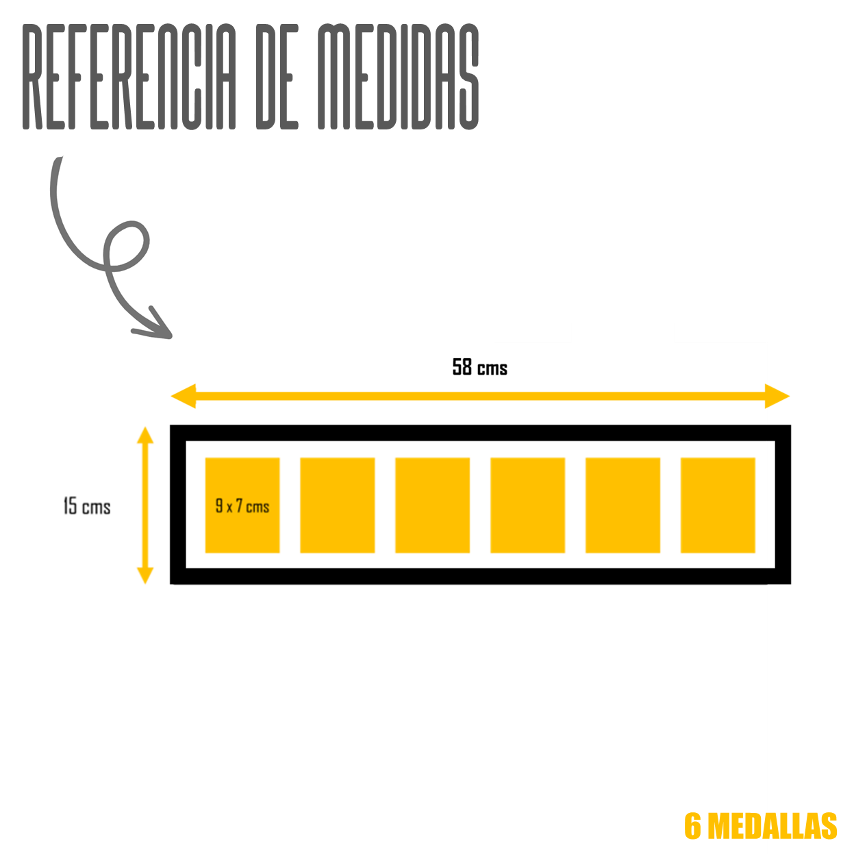 Medallero (6 Medallas) Horizontal