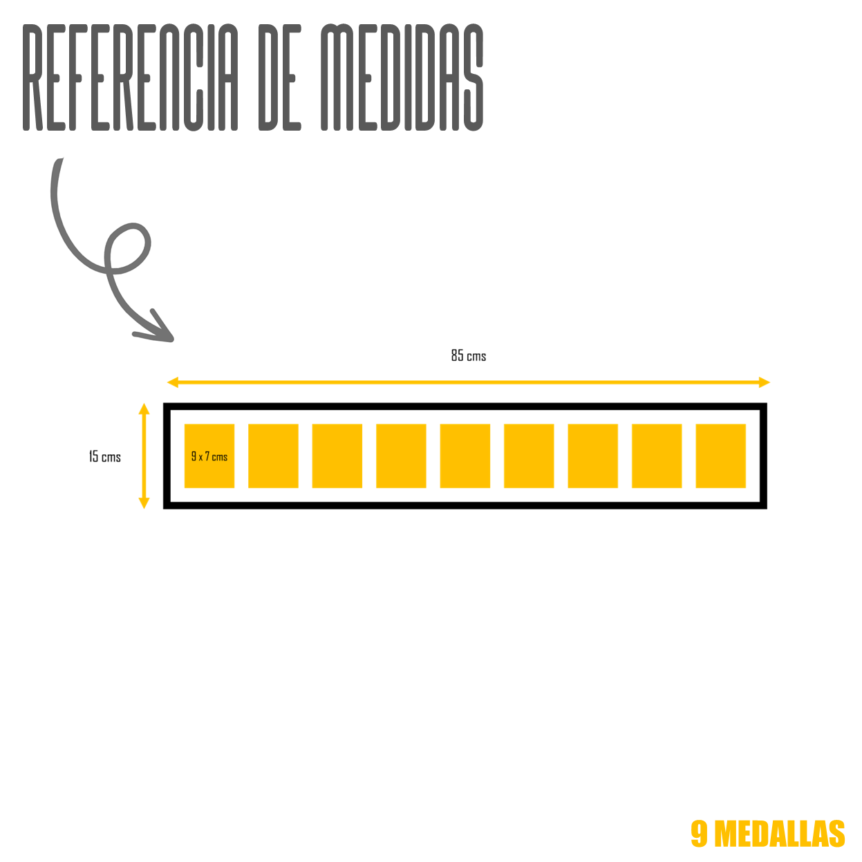 Medallero (9 Medallas) Horizontal